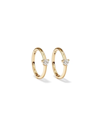 Diamond Accent Sleeper Earrings 10kt Yellow Gold