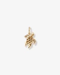 Diamond Turtle Pendant in 10kt Yellow Gold