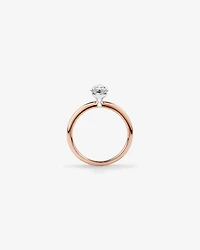 Bague de fiançailles solitaire en diamant cultivé en laboratoire TW Marquise de 1,25 carat en or rose et blanc 14 carats