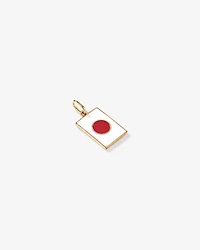 Pendentif du drapeau japonais en vermeil 18 kt