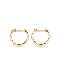 Ribbed Huggie Hoop Earrings 10kt Yellow Gold