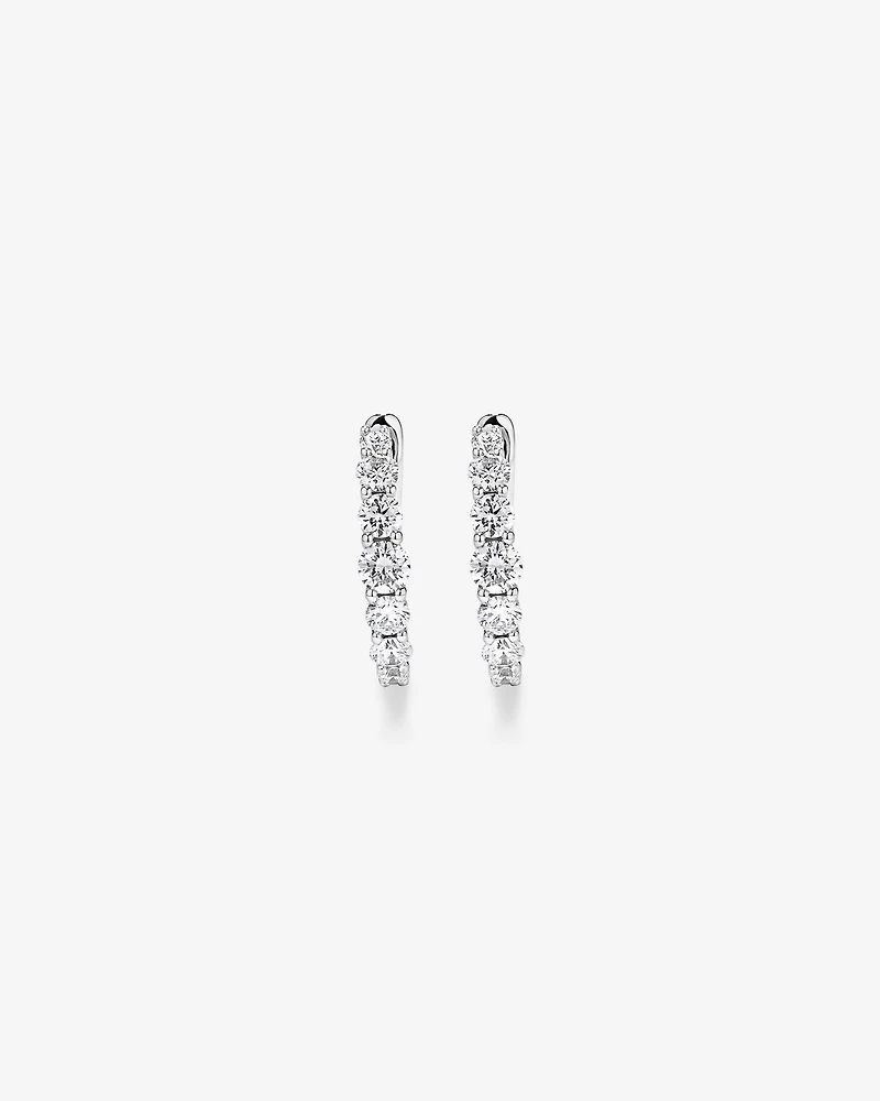 0.50TW Lab Diamond Huggies in Silver