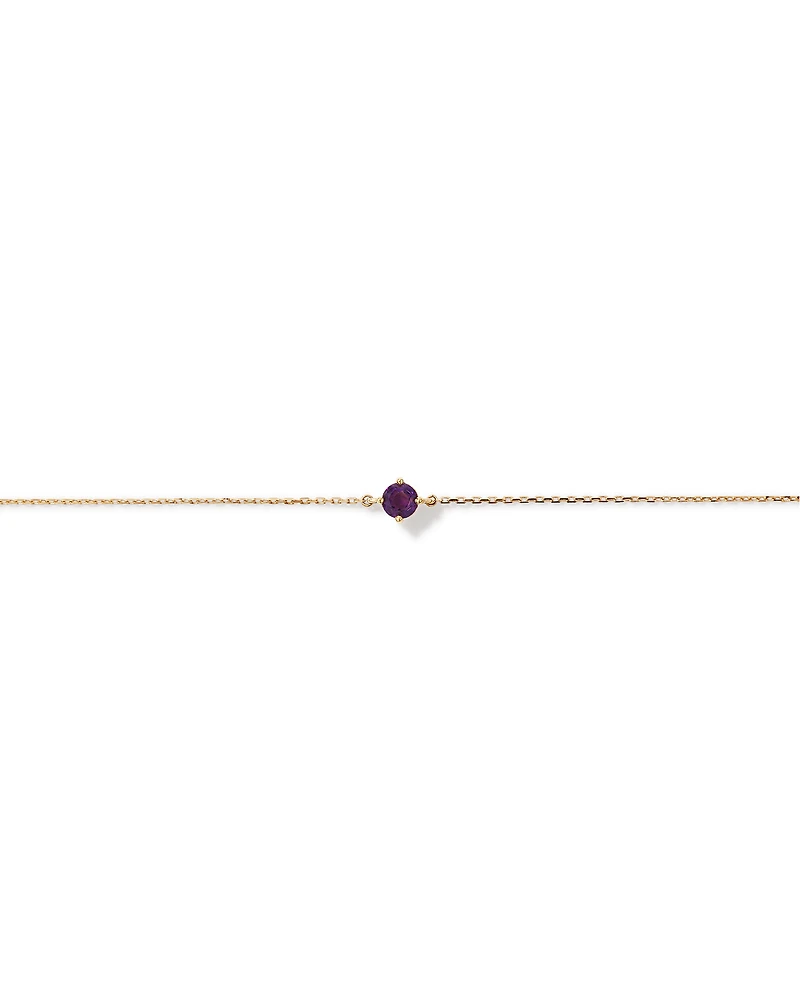 Bracelet with Amethyst in 10kt Yellow Gold