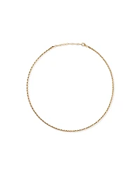 Chaîne corde semi-massive 50 cm (20") en or jaune 10 carats