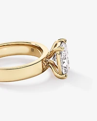 2.00 Carat TW Elongated Cushion Laboratory-Grown Diamond Solitaire Ring in 14kt Yellow Gold