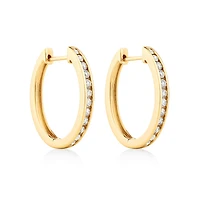 Huggie Earrings with 0.50 Carat TW of Diamonds 10kt Rose Gold