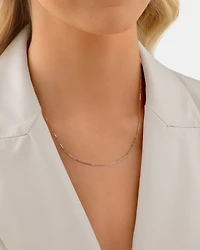 Chaîne à maille vénitienne de 45 cm en or blanc 10 K