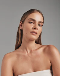 Mini Diamond Solitaire Necklace in 10kt Yellow Gold