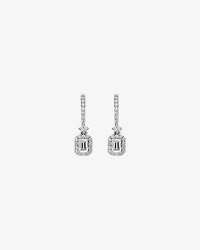 0.62 Carat TW Laboratory-Grown Diamond Emerald Cut Drop Earrings set in 10kt White Gold
