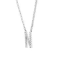 N Initial Necklace with 0.10 Carat TW of Diamonds in 10kt White Gold