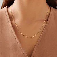 50cm (20") 1mm-1.5mm Width Diamond Cut Belcher Chain in 18kt Yellow Gold