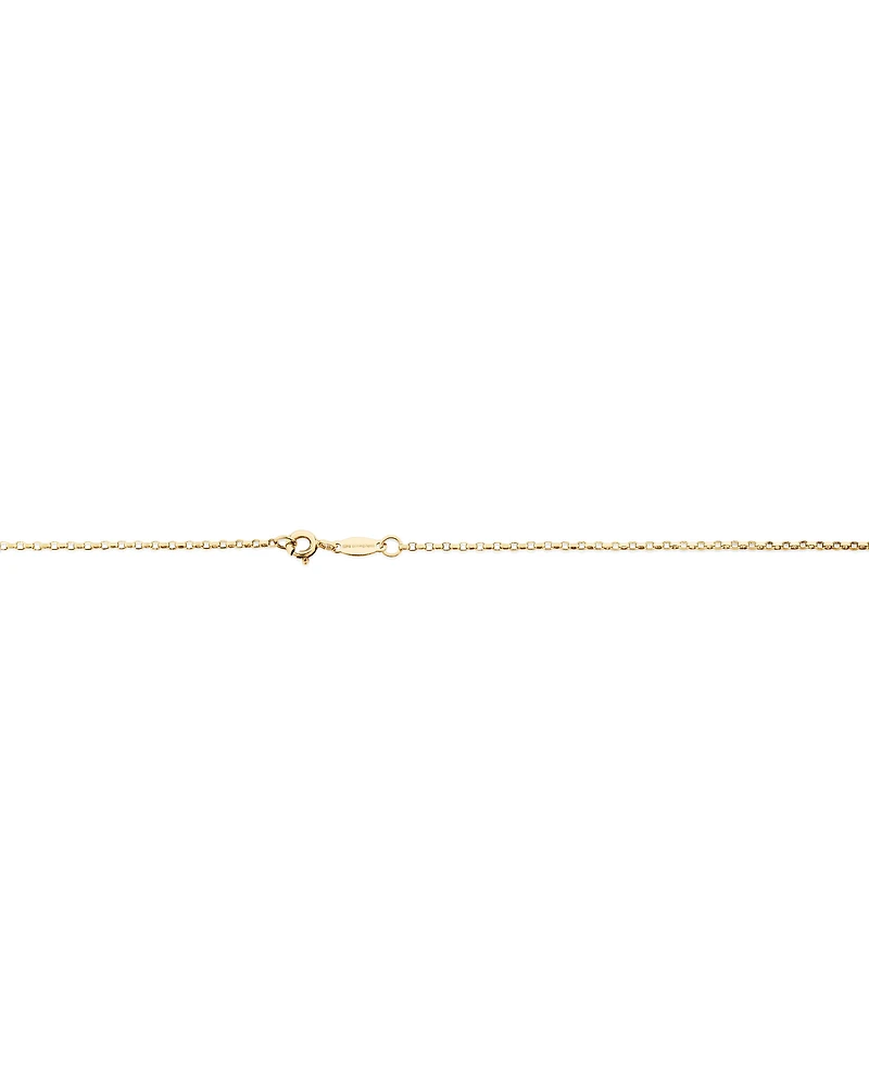 50cm (20") 1mm-1.5mm Width Diamond Cut Belcher Chain in 18kt Yellow Gold