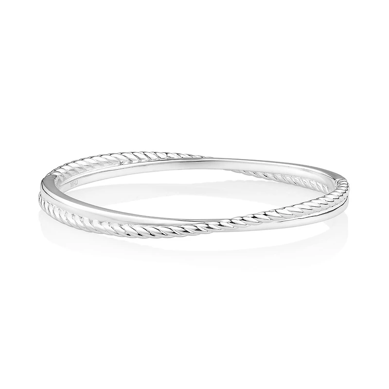63mm Twist Bangle in Sterling Silver