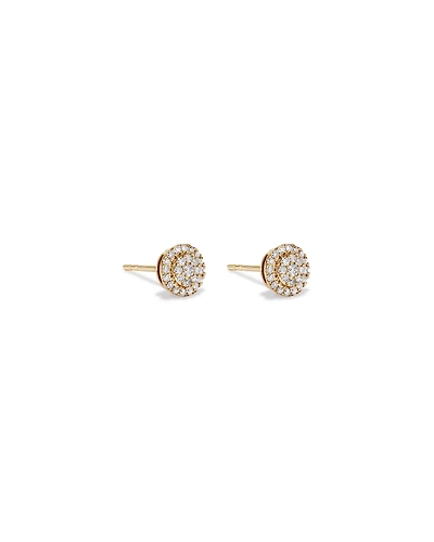 0.25 Carat TW Diamond Round Cluster Stud Earrings in 10kt Yellow Gold