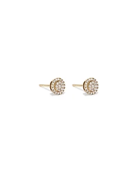 0.25 Carat TW Diamond Round Cluster Stud Earrings in 10kt Yellow Gold