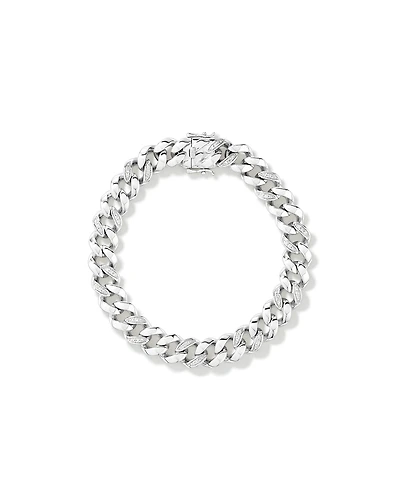 Bracelet de courbe en diamant TW Lab 21 cm 0,40 carat en argent sterling
