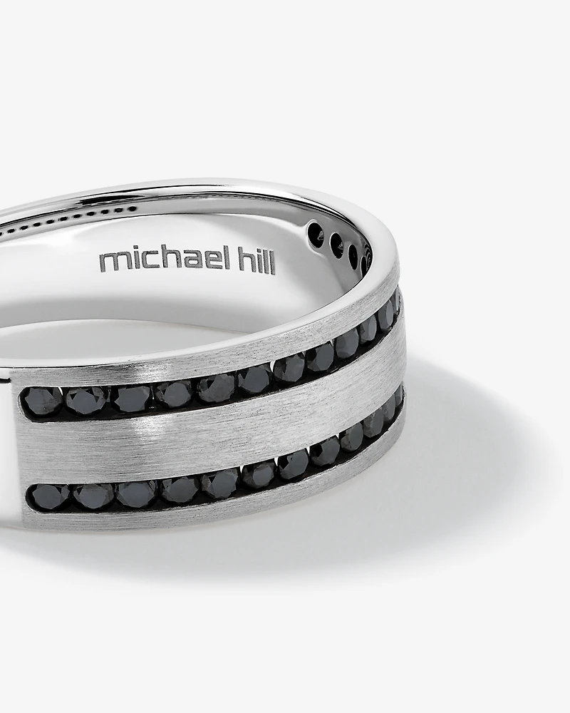 Men's 0.50 TW Enhanced Black Diamond Ring in Platinum