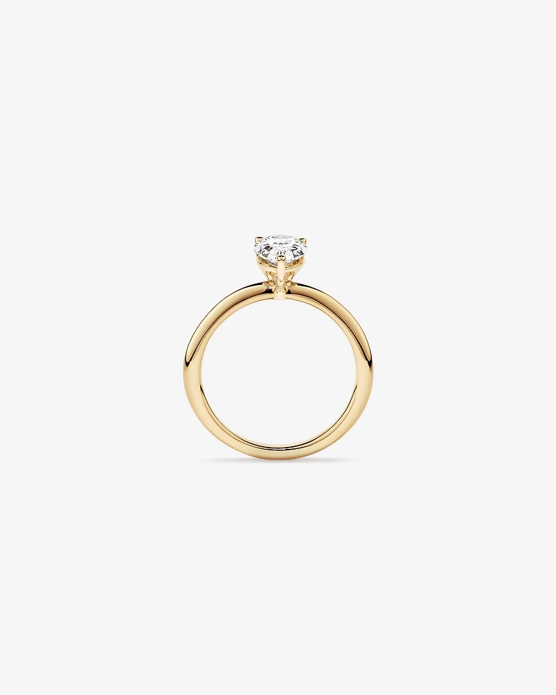 1.25 Carat TW Pear Laboratory-Grown Diamond Solitaire Engagement ring in 14kt Yellow Gold