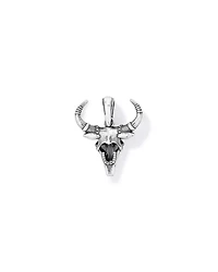Bull Skull Pendant in Sterling Silver