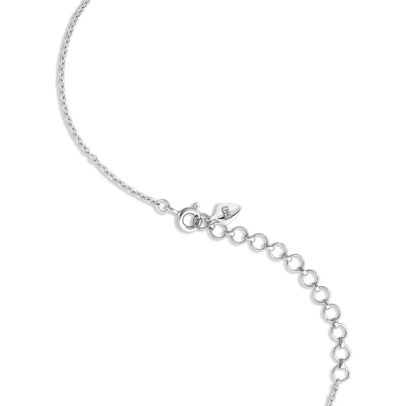 Carat TW Laboratory-Grown Diamond Tennis Necklace set 10kt White Gold