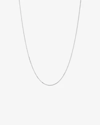 55cm (22") 1-1.5mm Width Fine Curb Chain Necklace in Sterling Silver