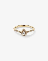 Pear Engagement Ring with .20TW of Diamonds in 10k Yellow Gold
