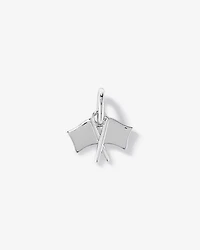Pendentif drapeaux de course en argent sterling