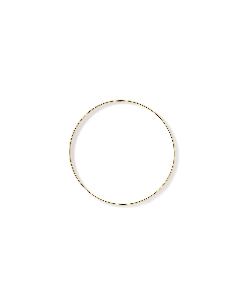 65mm (2.5") 4.7mm Width Solid Round Bangle in 10kt Yellow Gold
