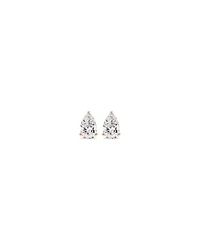 1.00 Carat TW Pear Cut Laboratory-Grown Diamond Solitaire Stud Earrings in 10kt Yellow Gold