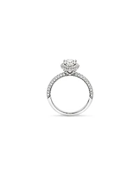 1.65 Carat TW Pear Cut Diamond Pave Halo Engagement Ring in Platinum