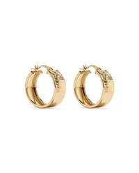 Textured Hoop Earrings in 18Kt Vermeil