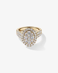 2.00TW Round Brilliant Laboratory-Grown Diamond Cluster Ring 10kt Yellow Gold