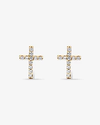 Ensemble croix en vermeil 18 ct avec zirconiums cubiques