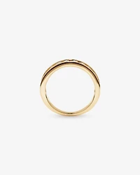 Bague De Mariage En Diamant De Laboratoire Rond Brillant De 1,00 Carat Poids Total Sertie En Canal En Or Jaune 14 Carats