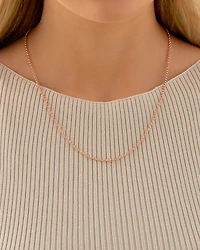 50cm (20") Hollow Belcher Chain in 10kt Rose Gold