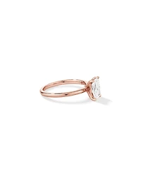 1.25 Carat TW Radiant Laboratory-Grown Diamond Solitaire Engagement Ring in 14kt Rose Gold