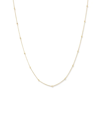 45cm (18") 2mm-2.5mm Width Adjustable Bead Necklace 10kt Yellow Gold