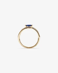 East West Marquise-Cut Created Sapphire Wrap Ring in 10kt Yellow Gold