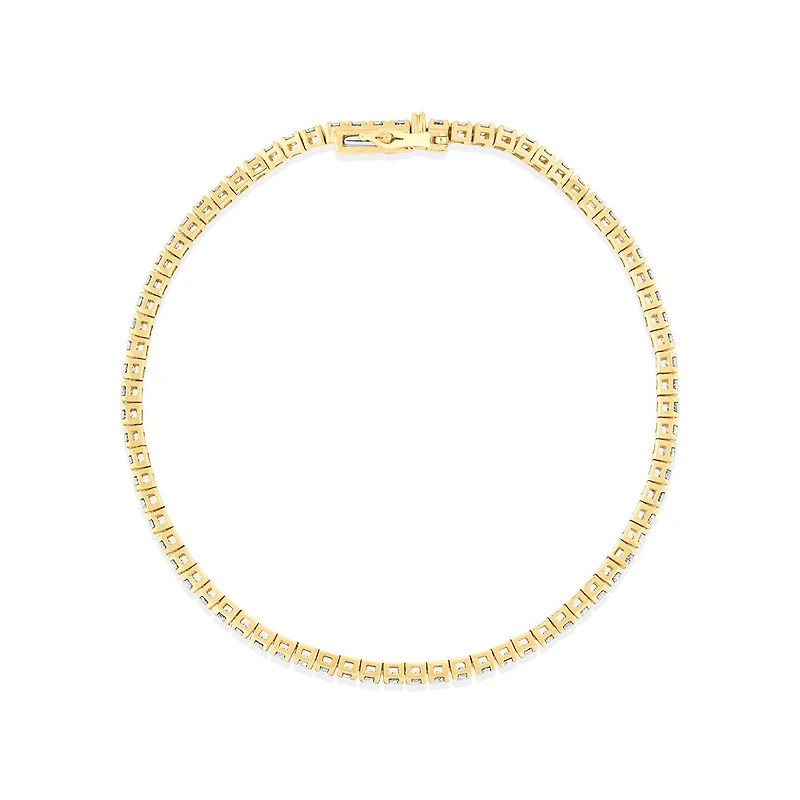 Bracelet de Tennis de 2,46 Carat TW en Diamant en Or Jaune 10kt