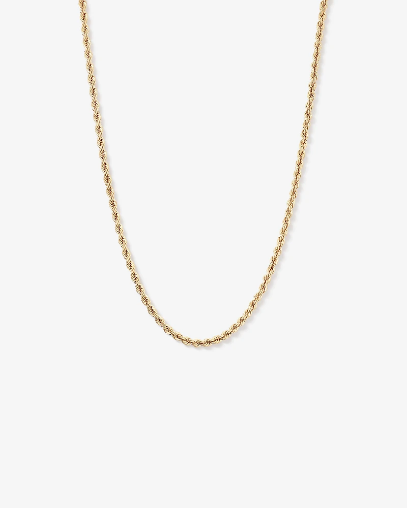 50cm (20") 4.4mm Width Hollow Rope Chain in 10kt Yellow Gold