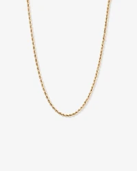 50cm (20") 4.4mm Width Hollow Rope Chain in 10kt Yellow Gold