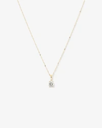 1.00 Carat TW Oval Cut Laboratory-Grown Diamond Solitaire Pendant  in 10kt Yellow Gold
