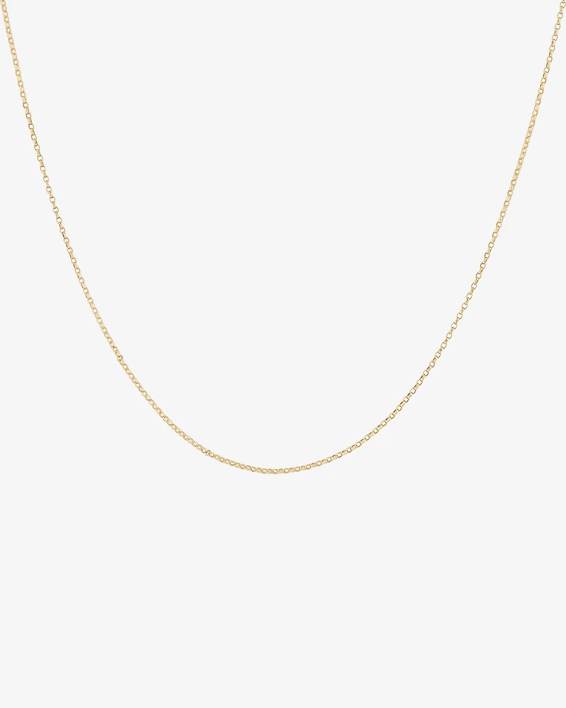 45cm (18") 1mm Width Diamond Cut Belcher Chain in 18kt Yellow Gold