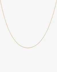 45cm (18") 1mm Width Diamond Cut Belcher Chain in 18kt Yellow Gold