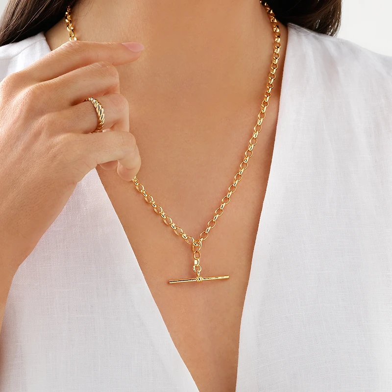 55cm (22") Belcher Fob Chain in 10kt Yellow Gold