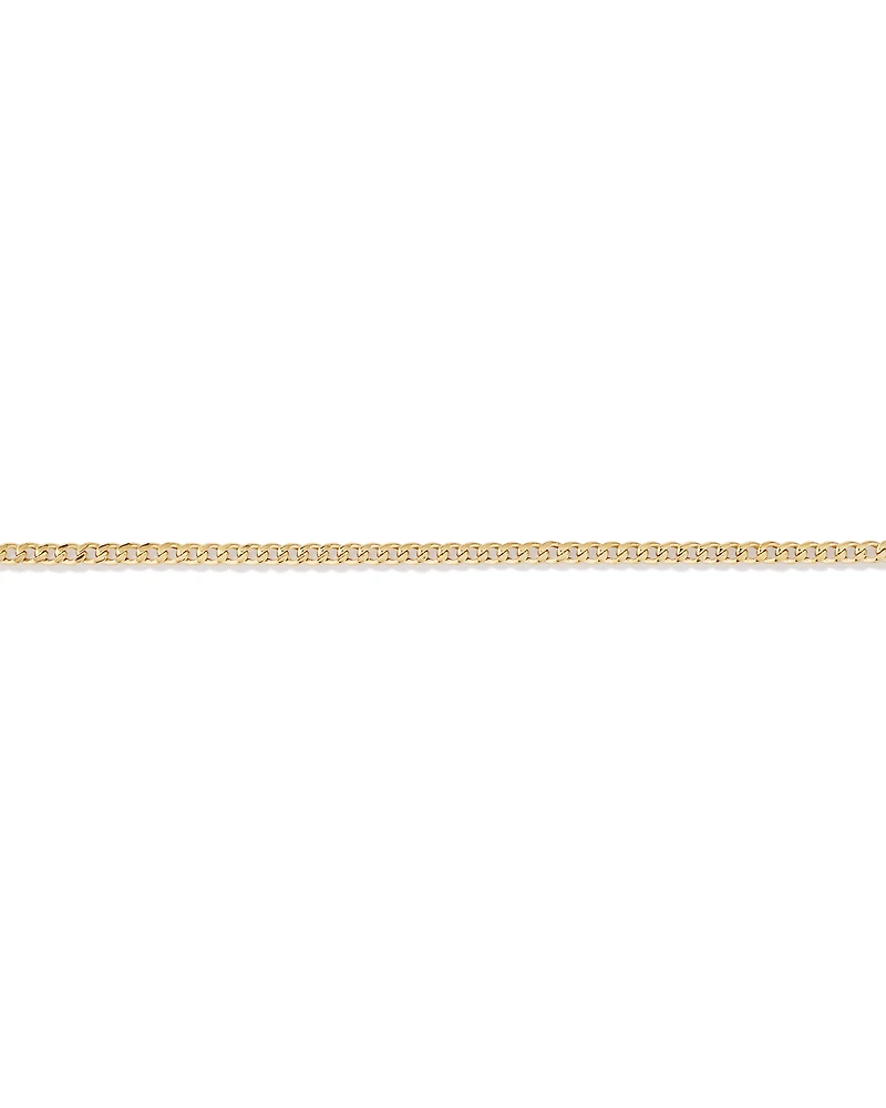 50cm (20") 2.95mm Width Semi Solid Diamond Cut Curb Chain in 10kt Yellow Gold