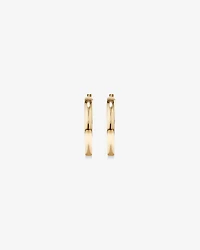 30mm Rounded Flat Hoop Earrings in 10kt Yellow Gold