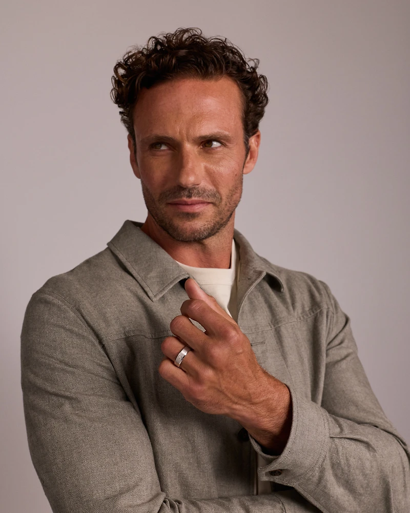 Men's Ring with 0.15 Carat TW of Diamonds in 10kt White Gold