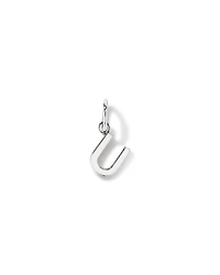 Letter U Initial Pendant in Sterling Silver