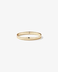 65mm (2.5") 7.7mm Width Solid Oval Bangle in 10kt Yellow Gold